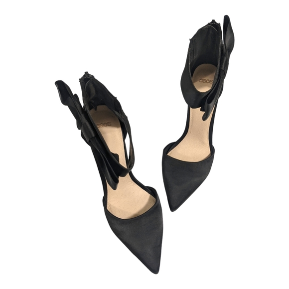 ASOS Black Satin Pumps, US 6 (UK 4) - Picture 4 of 9